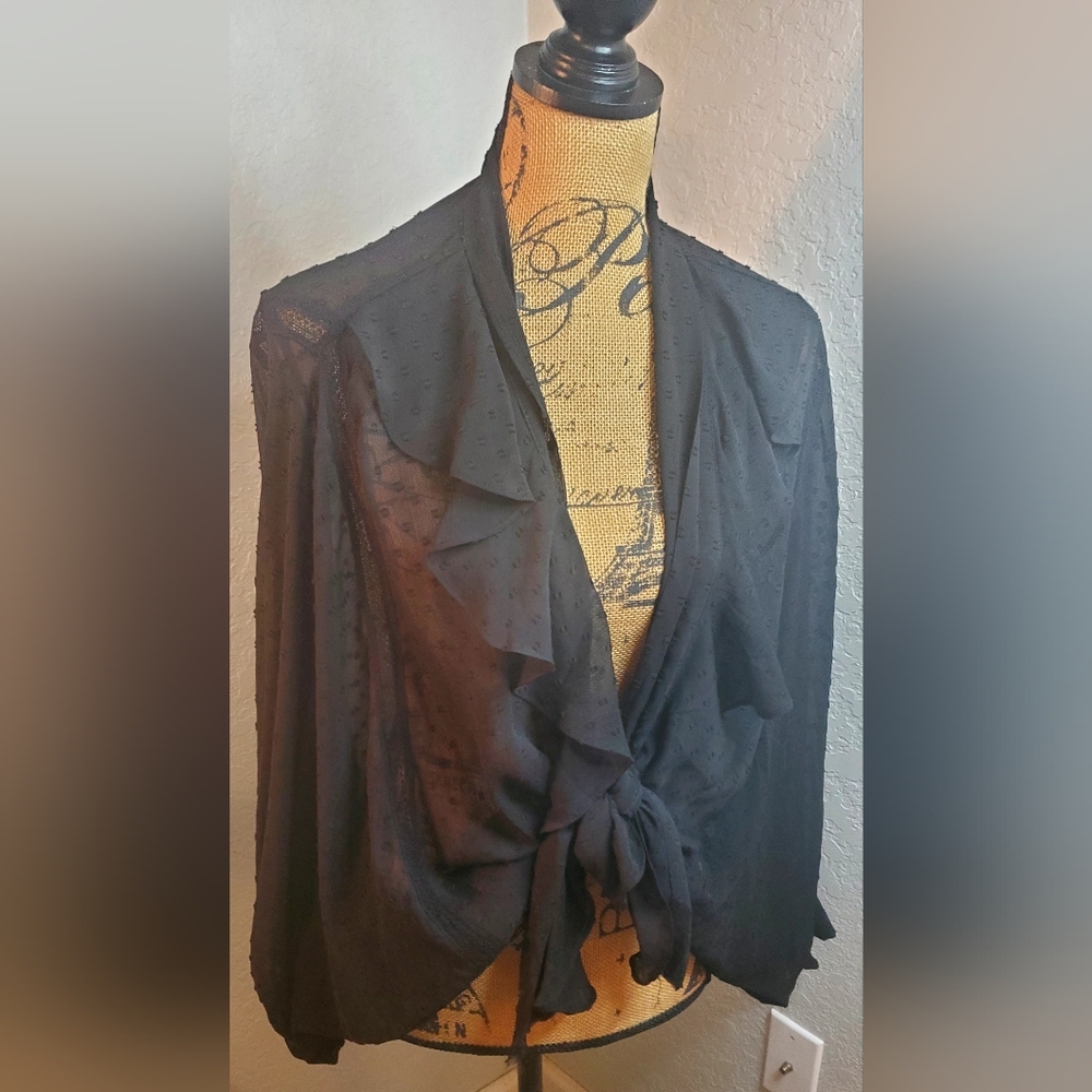 Lovestitch Black Sheer Blouse